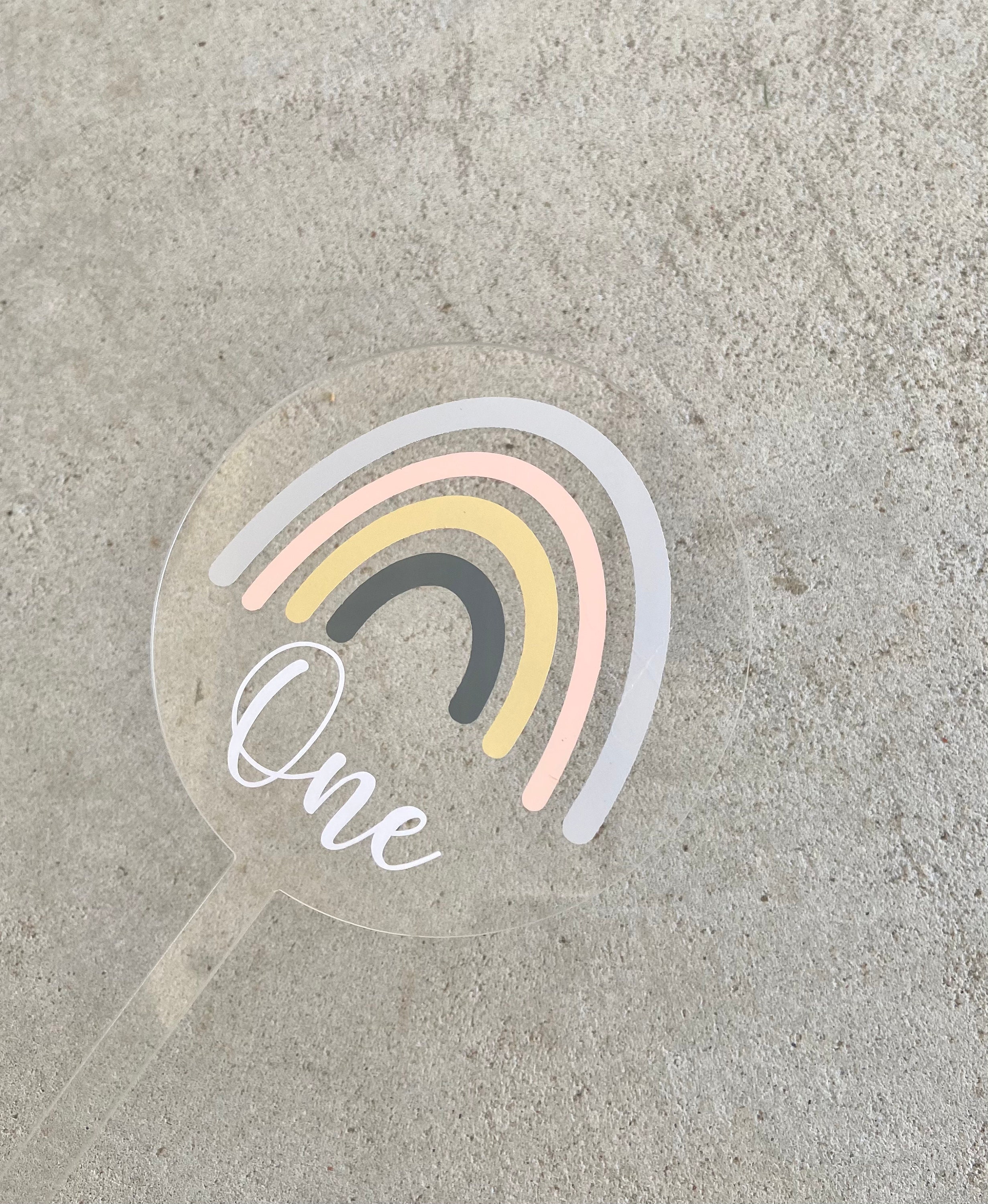 Boho Rainbow Cake Topper. Acrylic Cake Topper. Etsy Australia