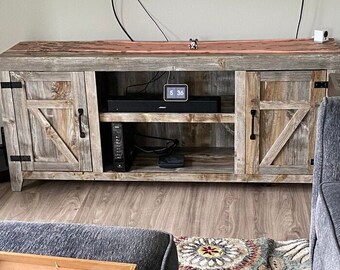 Rustic Tv Stand Etsy