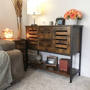 Armario de almacenamiento industrial aparador buffet con 2 | Etsy