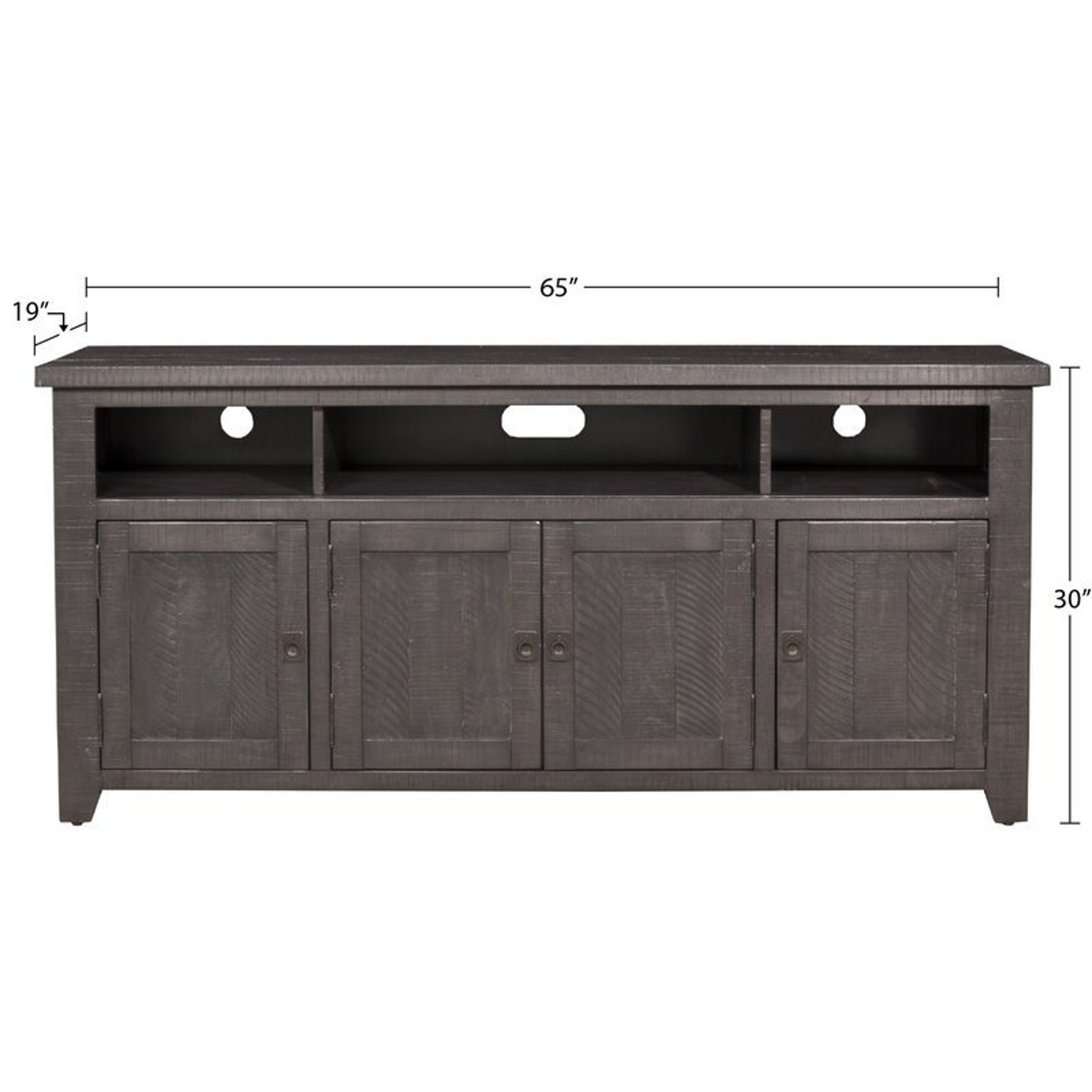 65'' Solid wood Rustic Credenza 4 Door TV Stand Etsy