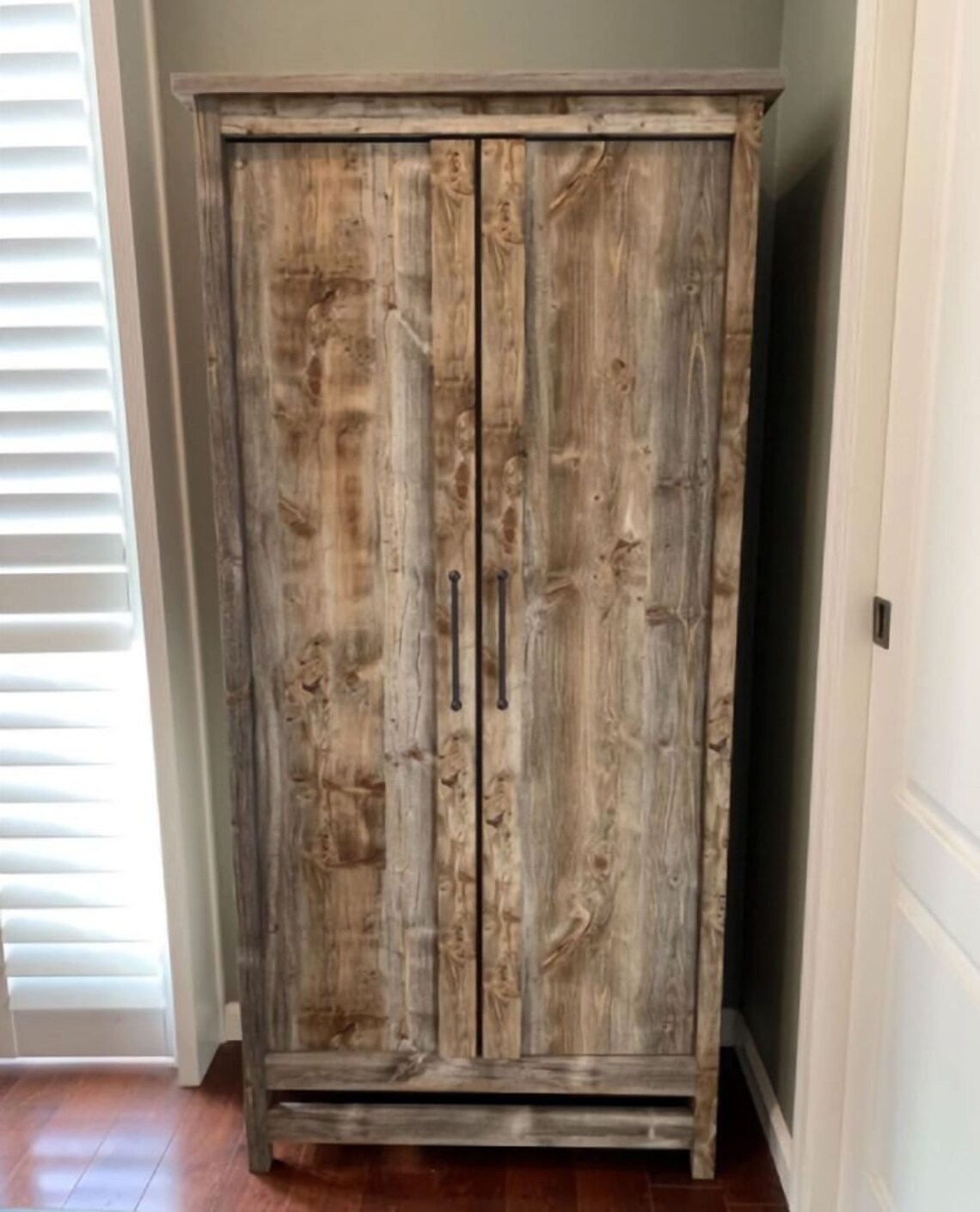 Farmhouse Wood Wardrobe Armoire Storage Rustic Pantry Etsy
