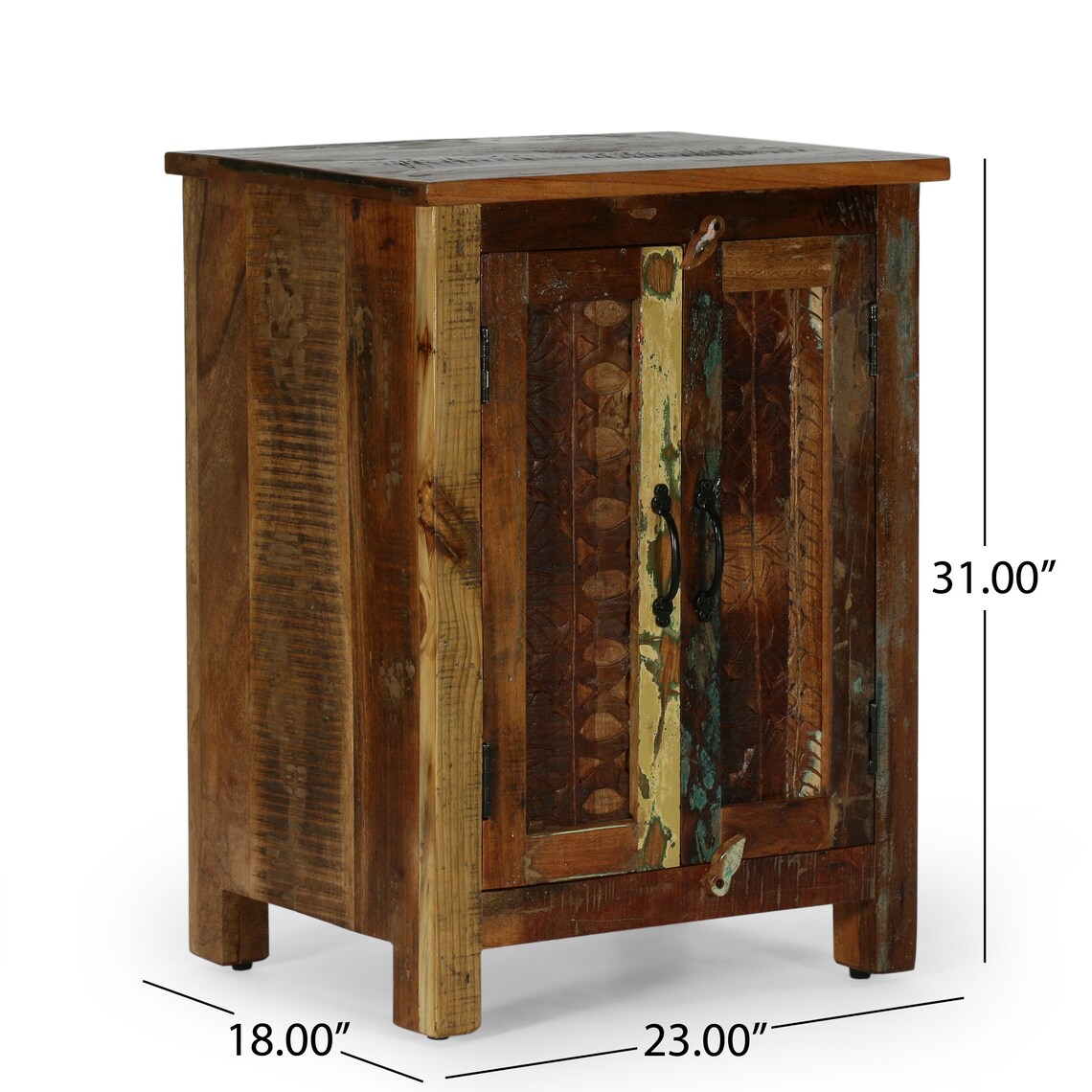 BOHO Accent Storage Farmhouse End Table Rustic Side Etsy