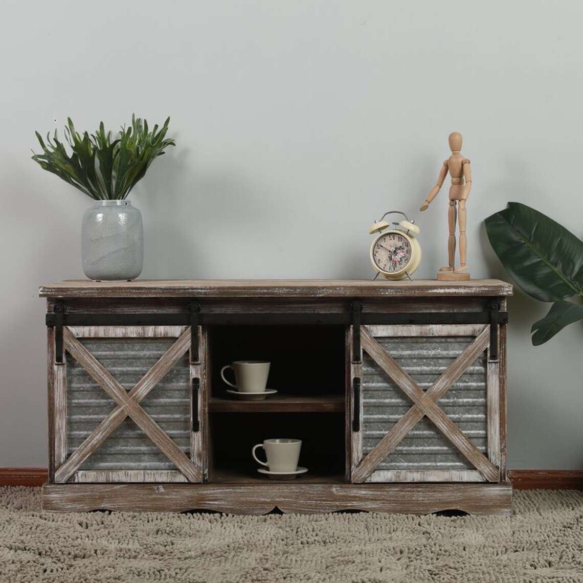 39.4'' Pequeña casa de campo entrada gabinete de | Etsy