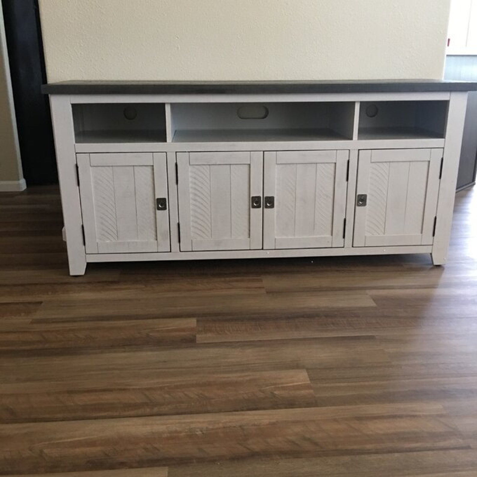 65'' Solid wood Rustic Credenza 4 Door TV Stand Etsy