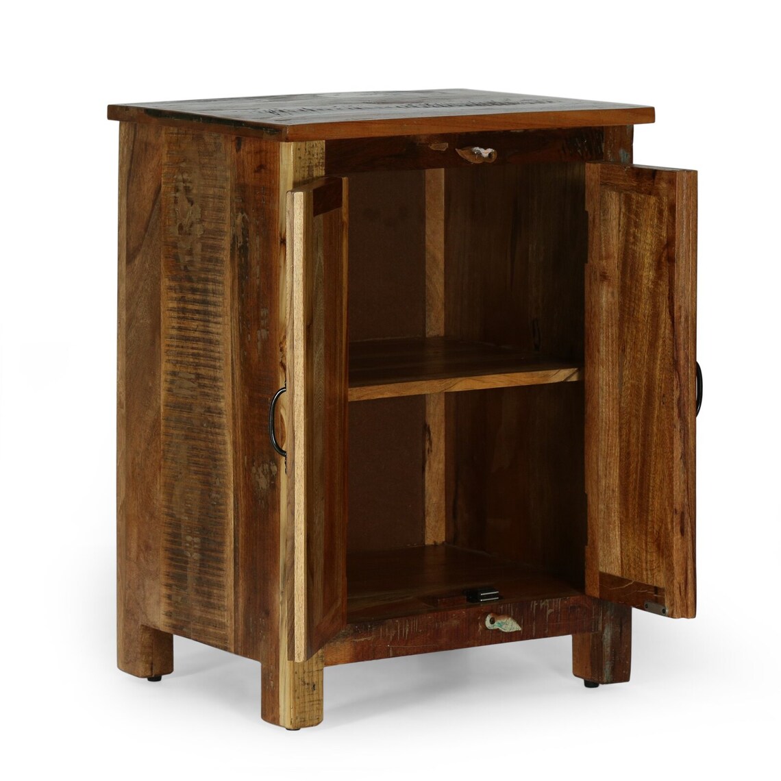 BOHO Accent Storage Farmhouse End Table Rustic Side Etsy