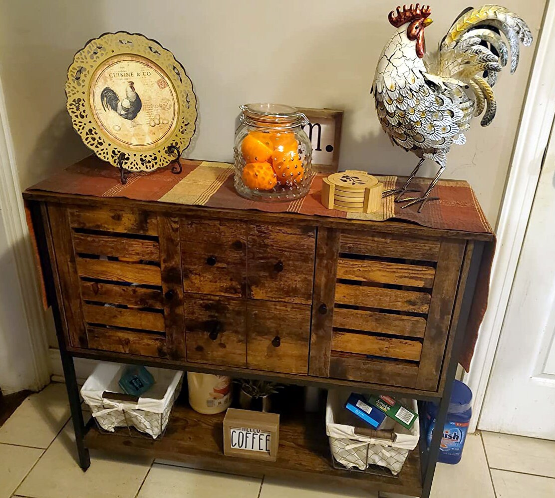 Armario de almacenamiento industrial aparador buffet con 2 | Etsy