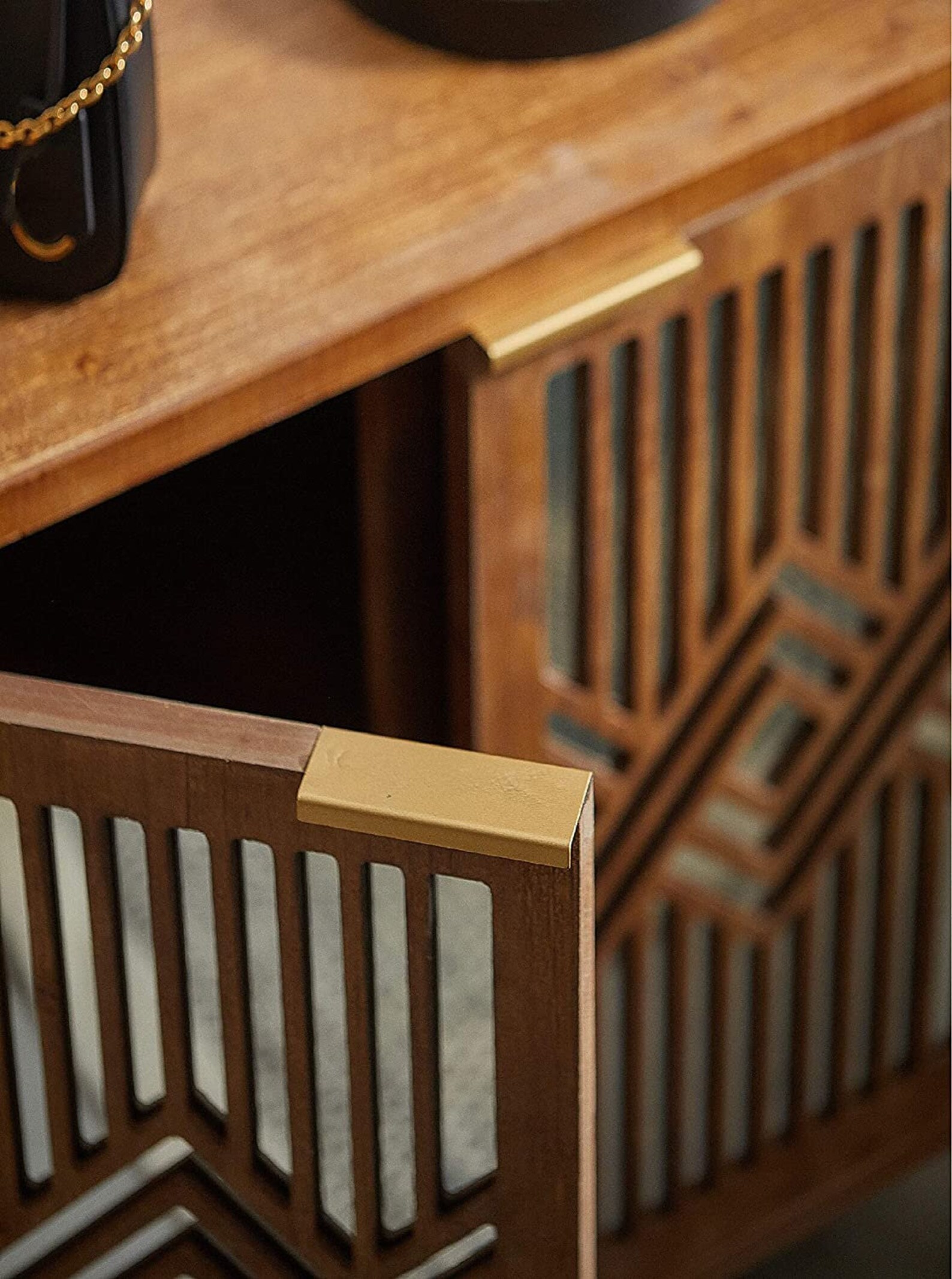 Gabinete de acento de almacenamiento con espejo contemporáneo | Etsy