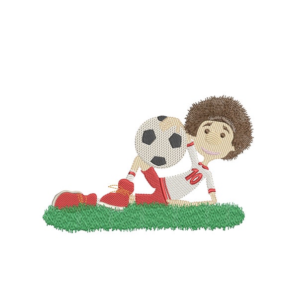 Football Player Embroidery Digital Design Etsy Australia