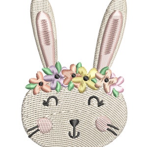 Little Bunny Whit Flowers - Digital design