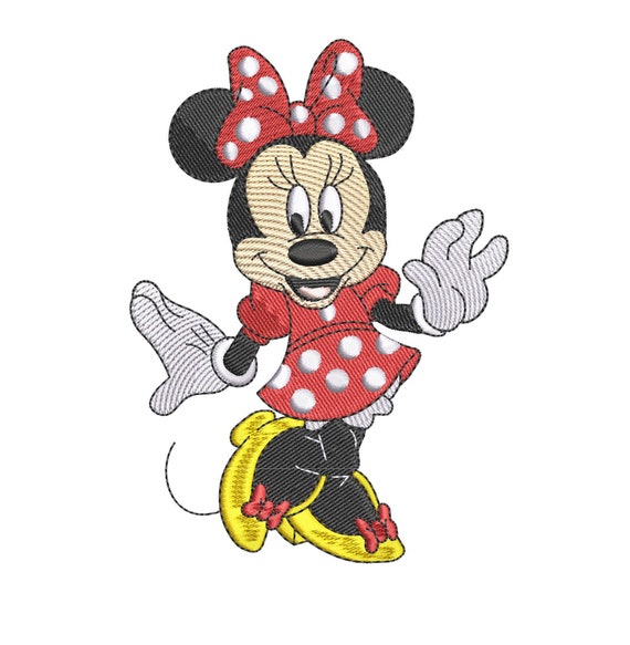 Abito Minnie Mouse A Pois Rossi Per Bambina - Vestito Smockato, Ricamato, Lunghezza Al Ginocchio