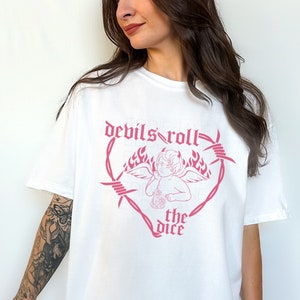 Original The Dice Comfort Colors® Tee | Devil Shirt, Cute Heart Graphic Tee