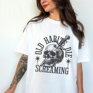 Old Skull Tshirt Etsy