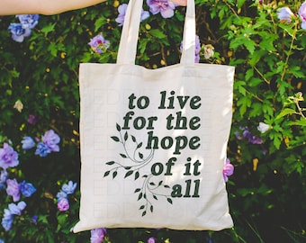 Original Hope Of It All Canvas Tote Bag: Trendy Boho Cotton Totebag