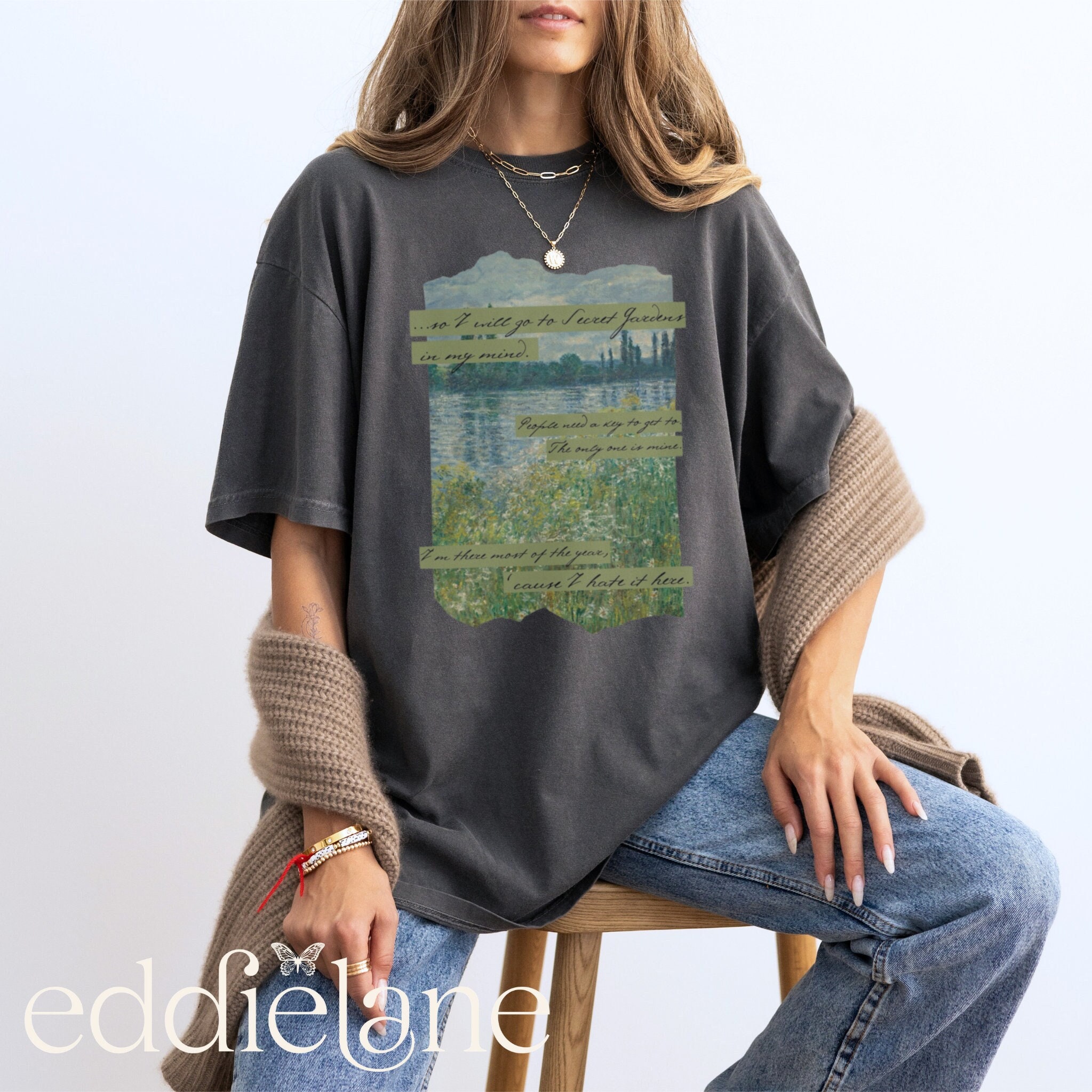 Women's T-Shirts [Out of Print] Frances Hodgson Burnett / The Secret Garden Women's Tee 2 (Indigo) The Secret Garden Women's Tee - Frances Hodgson Burnett