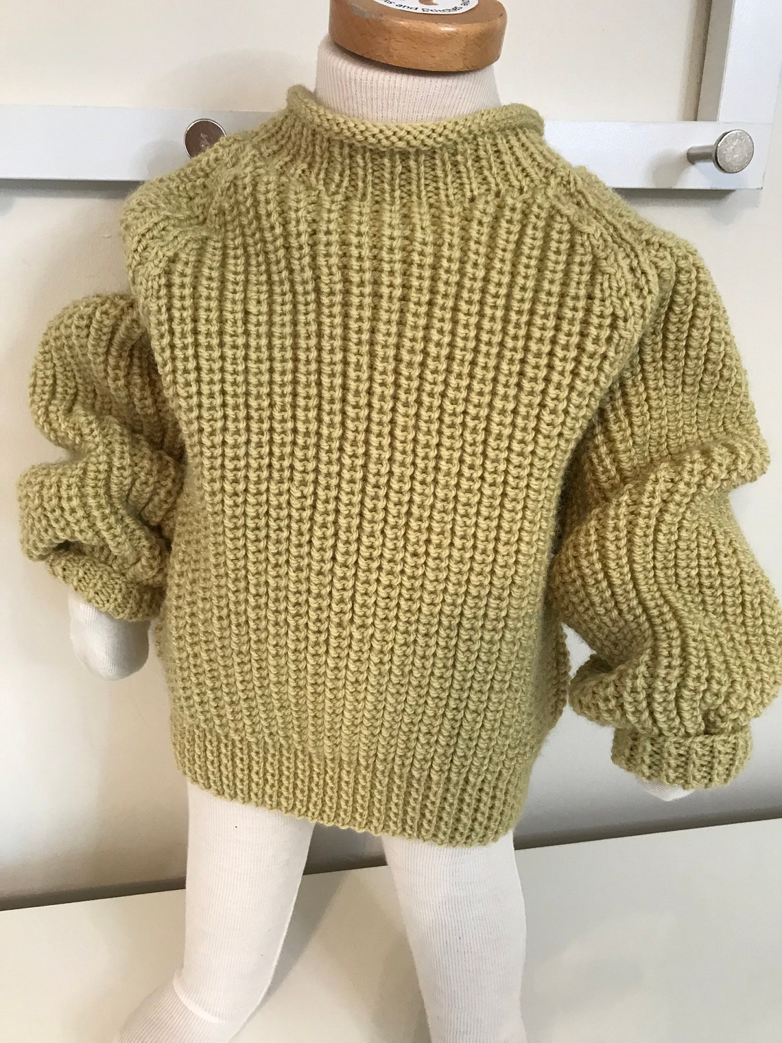Baby/toddler hand knit oversized fishermans rib jumper Etsy