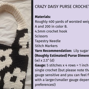 Crazy Daisy Purse Crochet Edition Crochet Pattern image 2