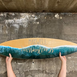 Ocean Surfboard with custom laser cut name