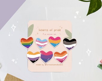 Heart-Shaped Pride Sticker| Pride stickers, Queer Stickers, Heart Stickers, Queer Art