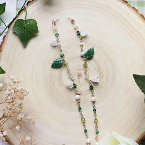 Lily of the Valley Glasses Chains | Flower Glasses Chains, Glasses Accessory, Eyeglass Chain, Fairycore Gift, Witchy Accessory