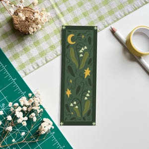 Lily of the Valley Bookmark | Witchy Bookmark, Nature Art, Whimsy Illustration, Stationary, Bookish Gift