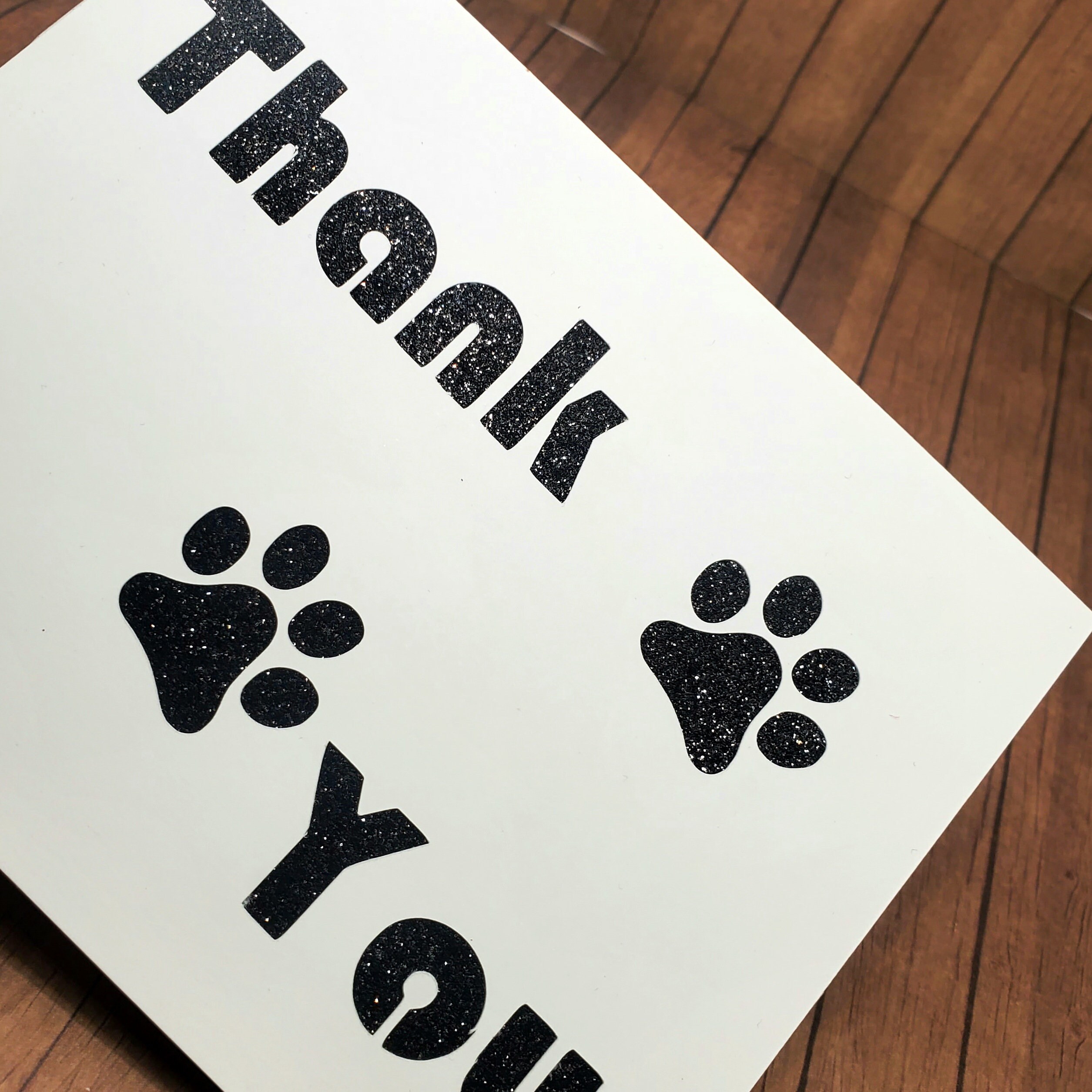 Paw Print Thank You Cards Set of 8 | Etsy