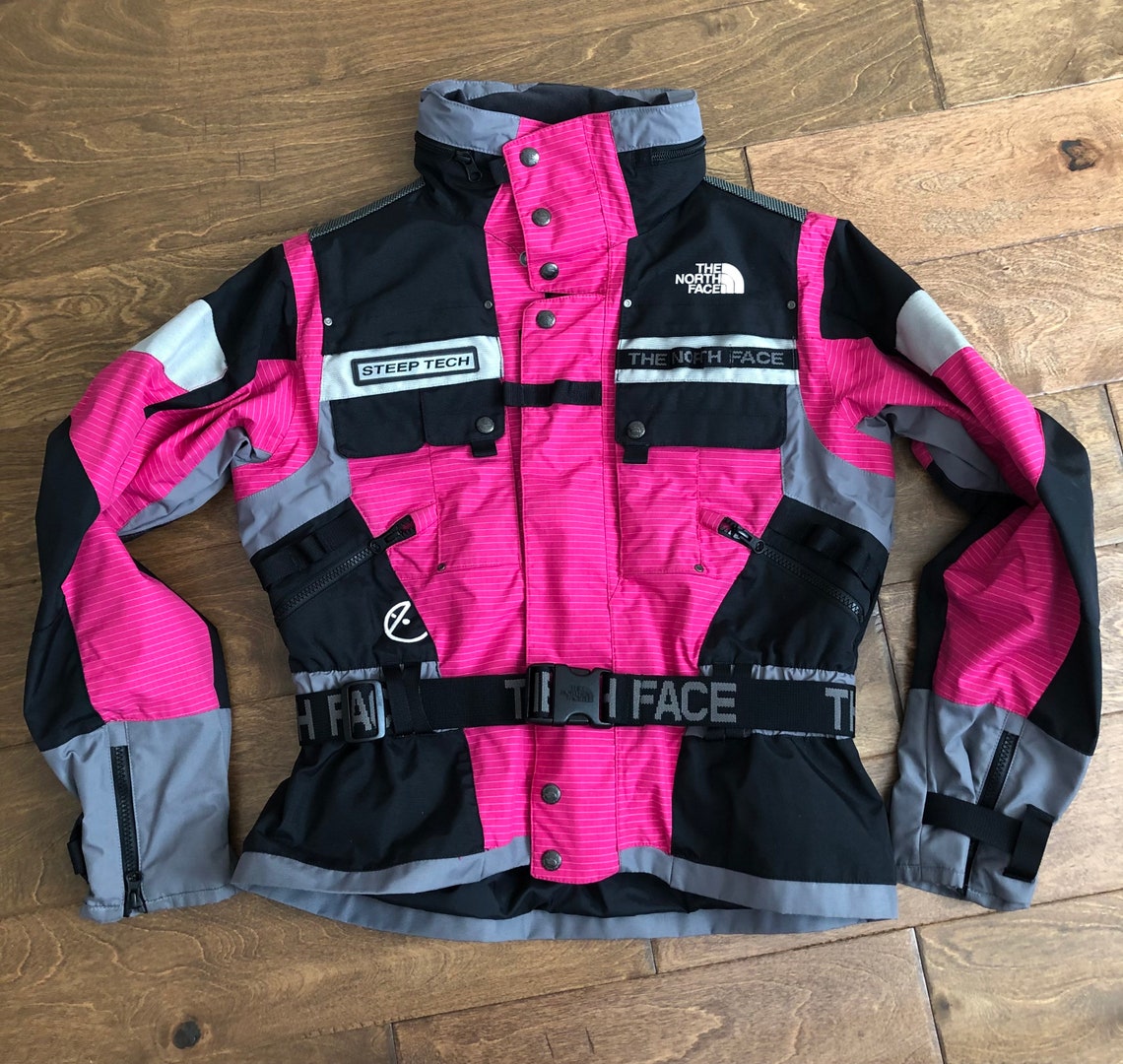 RARE VINTAGE The North Face Steep Tech Pink Jacket Womens Sz Etsy