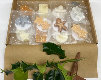 The 12 Scents of Christmas Wax  Melts Bundle Christmas Wax Shapes Scented Wax Melts Wax Melt Bundles Wax Melt Sets Wax Melt gift Sets