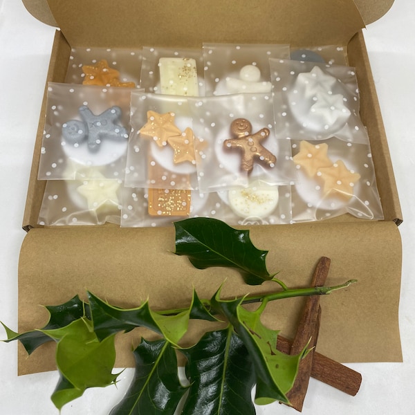 The 12 Scents of Christmas Wax  Melts Bundle Christmas Wax Shapes Scented Wax Melts Wax Melt Bundles Wax Melt Sets Wax Melt gift Sets