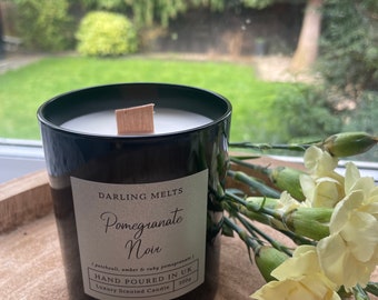 Scented candle Luxury scented candles MENS candles Father's Day home fragrance  inspired candles pomegranate candle Oud and woods