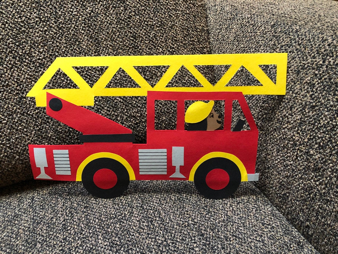 Fensterbild Tonkarton Feuerwehr Feuerwehrauto Geschenk | Etsy