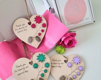 Wedding favours - Wooden heart decorations