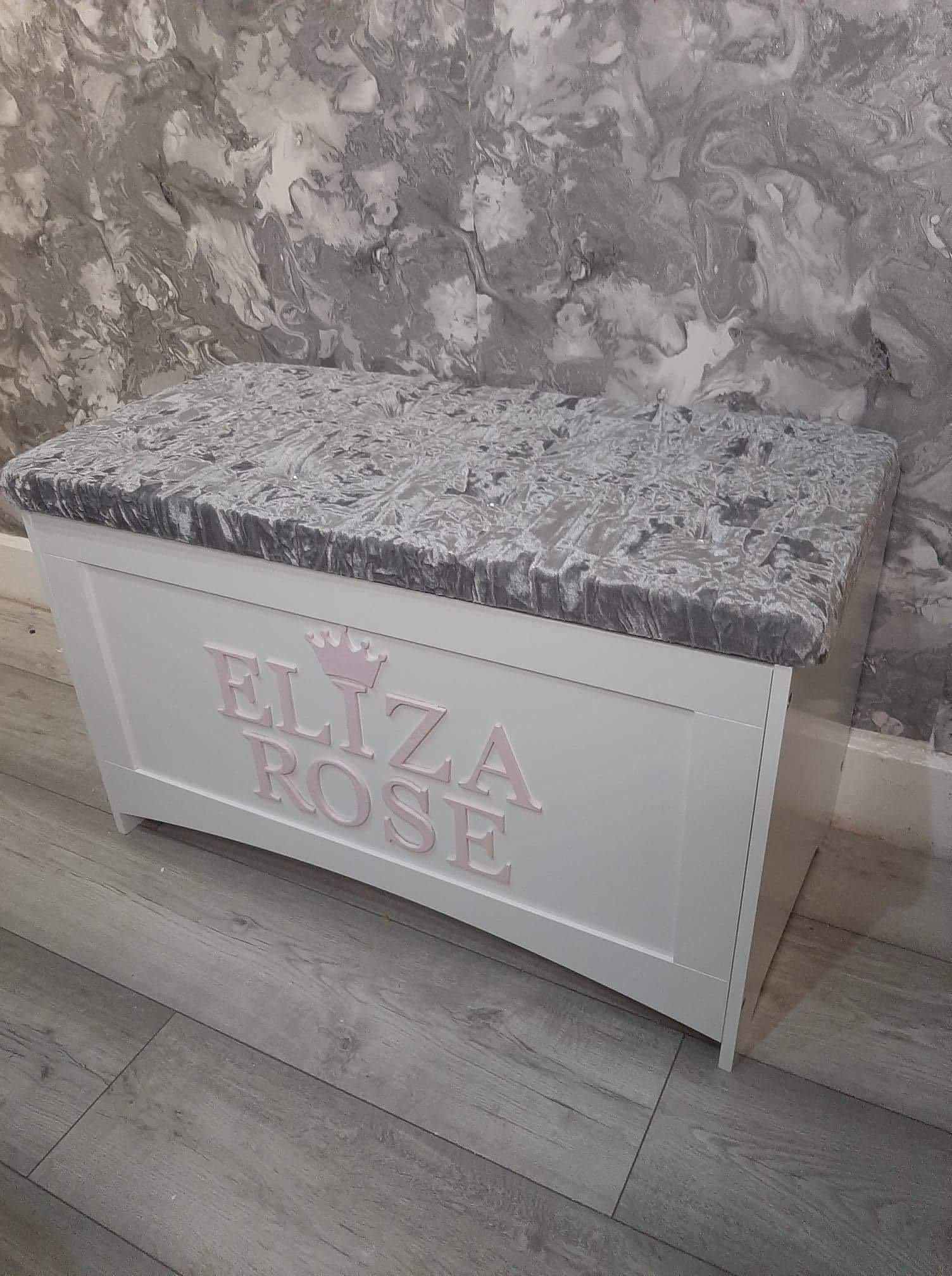 Personalised kids toy box with soft close lid Etsy