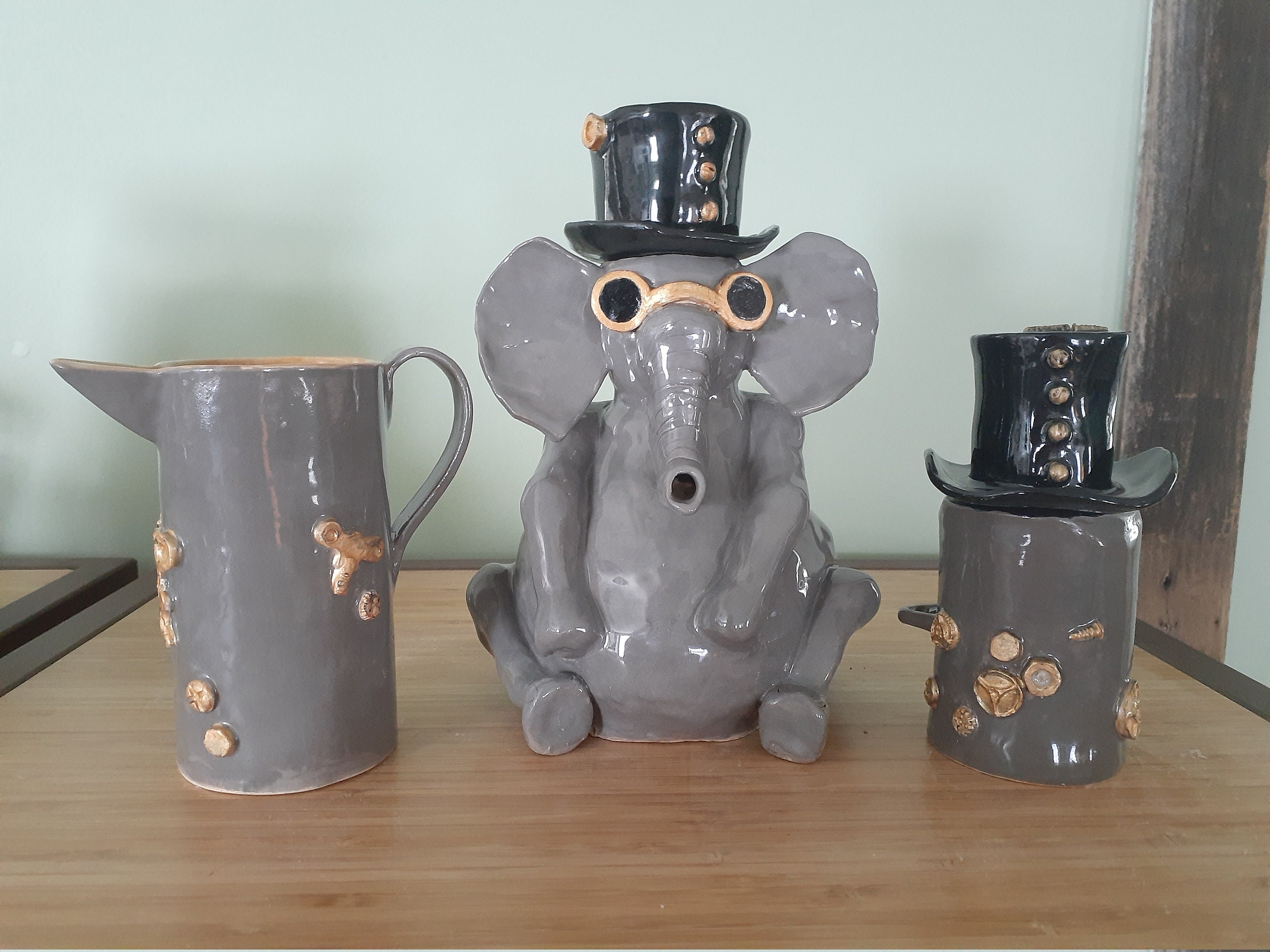 Steam Punk Elephant Tea Set Etsy