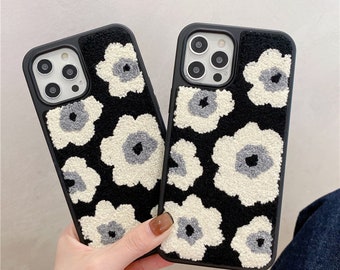 Embroidery Kawaii Cute Fluff Flowers Clear Soft iPhone Case Apple iPhone 13 12 11 pro max X XS XR 7 8 Plus Phone Shell Back Cover Embroidery Kawaii Cute Fluff Flowers Clear Soft iPhone Case Apple iPhone 13 12 11 pro max X XS XR 7 8 Plus Phone Shell Back Cover