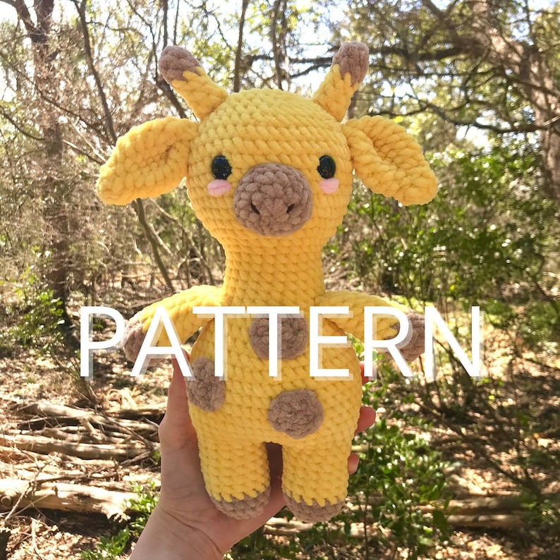 Giraffe Plushie Digital PDF Crochet Pattern image 1