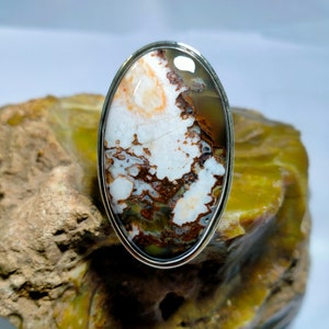 Natural American Wild Horse Ring Silver Statemen Ring Wild Horse 925 Sterling Silver Ring Handmade Ring Wild Horse Ring Gift Him Her