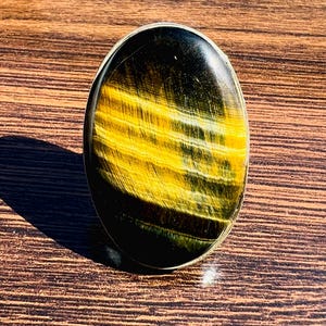 Tiger&#39;s Eye 925 Sterling Solid Silver Handmade Ring Tiger&#39;s Eye Silver Ring Natural Tiger&#39;s Eye Ring Valentine Gift For HerGemstone Ring