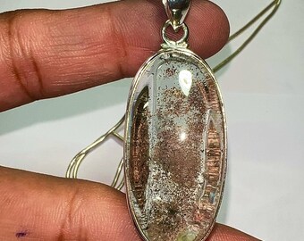 Sterling Silver Garden Quartz Pendant Necklace - Handmade Minimalist Jewelry
