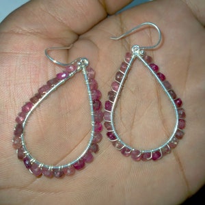 Pink Tourmaline Teardrop Earrings: Gemstone Jewelry