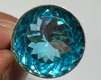 Handmade Sterling Silver Blue Topaz Cocktail Ring