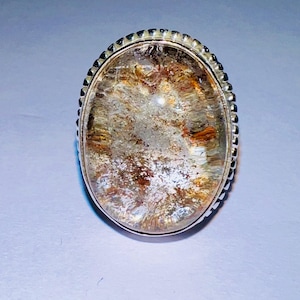 Garden Quartz Ring 925 Sterling Silver Ring Natural Garden Quartz Ring Handmade Ring Lodolite Quartz Ring Garden Quartz Lodolite Gift Her