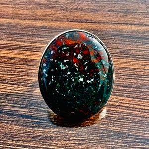 Large Bloodstone Ring Statement Ring 925 Sterling Silver Natural Bloodstone Ring Designer Ring Handmade Gemstone Ring Red Bloodstone HER
