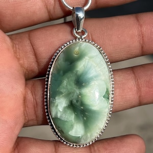 Hemimorphite / Hemimorphite Pendant/ 925 Sterling Silver /Gemstone Pendant/ Handmade Pendant/ Engagement Gift For Mom