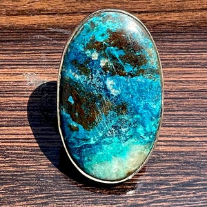 Azurite Ring 925 Sterling Silver Ring Statement Ring Azurite Ring Handmade Ring Unique Gemstone Ring Gift For HER Stone Size 25x41 MM