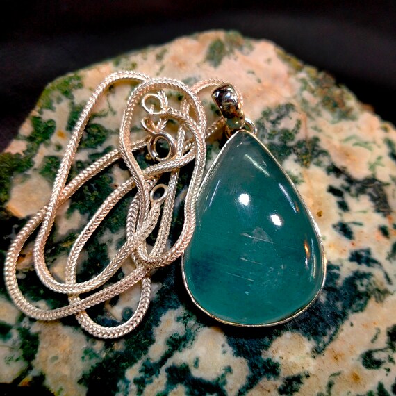 Etsy aquamarine necklace clearance