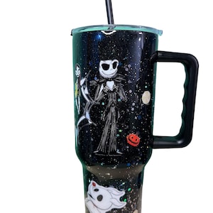 Jack and sally 40 ounce tumbler