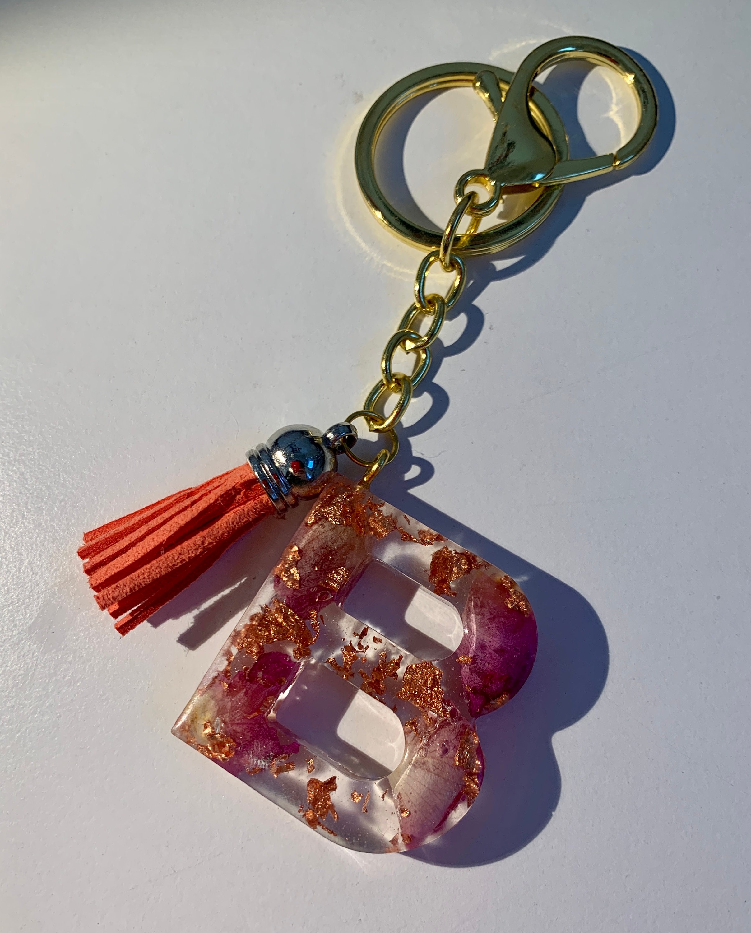 Personalized Resin Initial Keychain Resin Keychain Alphabet Etsy