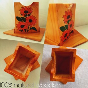 Holz Pflanzer Topf, Indoor-Pflanzentopf, kleine Pflanzer Topf, Mini saftige Pflanzer Holz, modern, für Ihr schönes Zuhause.
