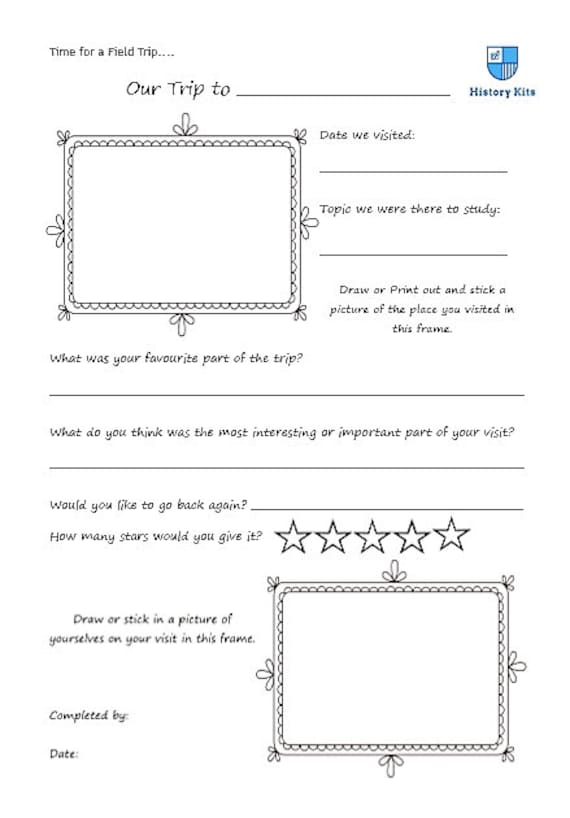 Field Trip blank printable worksheet home-education or | Etsy