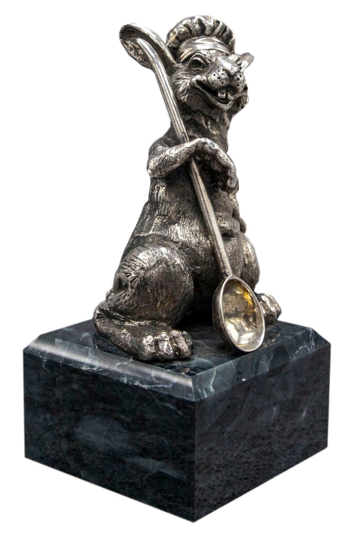 Stuffed Silver Rabbit Silver Rabbit Handmade Unique Figurine Precious Sterling Silver 925 ...